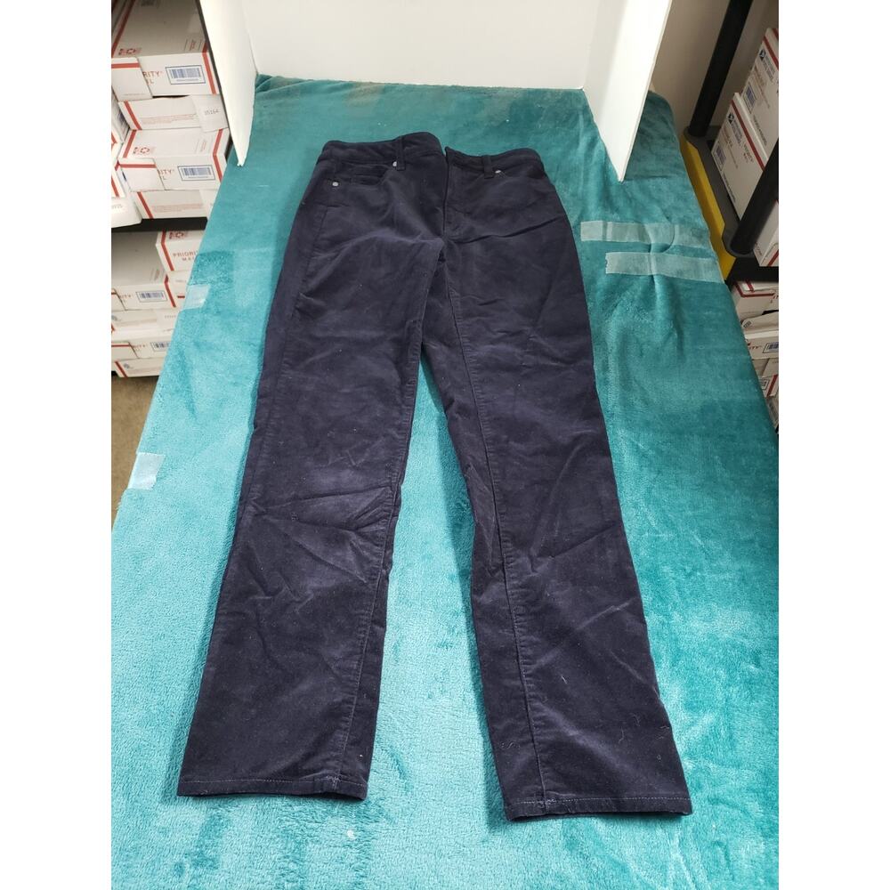 Talbots Jeans Size 2 Black Womens Black Pants Mid Rise Corduroy Ladies Straight